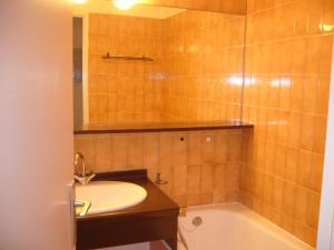 阿沃里亚兹Fontaines Blanches 320的浴室配有盥洗盆和浴缸。