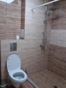 布拉戈耶夫格勒Лукс апартамент Алекс的一间带卫生间和淋浴的浴室