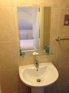 布莱克本山景酒店的一间带水槽和镜子的浴室