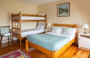 科尔克瑞甘米尔山林小屋客房内的一张或多张双层床
