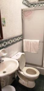 基多华斯欧陆酒店的浴室配有白色卫生间和盥洗盆。