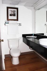 Pratt7 boutique hotel的浴室配有白色卫生间和盥洗盆。