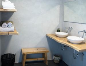 里德凯尔克B & B Meet the Dutch的浴室设有2个水槽和镜子