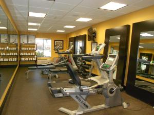 科珀斯克里斯蒂科珀斯克里斯蒂 - 北智选假日酒店&套房的健身房设有数台跑步机和椭圆机