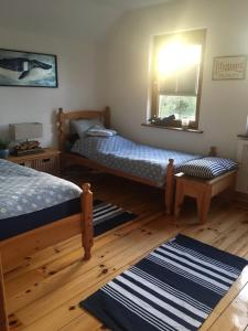 基洛格林2 Caragh Glen的一间卧室设有两张单人床和一个窗户。