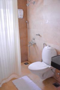 艾哈迈达巴德LE Chalet - Serviced Luxury Condominium的一间带卫生间和淋浴的浴室