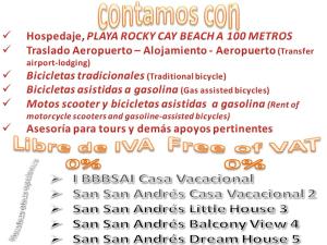 圣安德烈斯I BBBSAI Casa Vacacional en San Andres Islas – Alquiler的一份卡米诺斯柯龙文本的成分列表