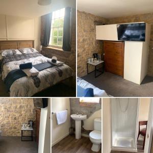 Crosskeys Inn Guest Rooms in Wye Valley客房内的一张或多张床位