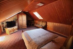 奈达帕斯加斯特酒店的一间卧室配有一张床,并在一间客房内配有电视。
