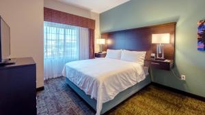 韦伯斯特休斯顿娜萨明湖套房酒店的酒店客房设有床和窗户。