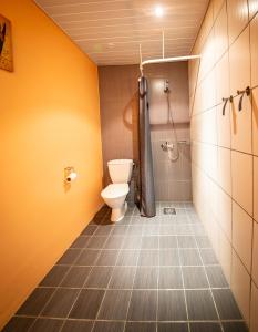 Käina里拉酒店的一间带卫生间和淋浴的浴室