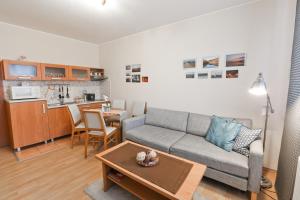 纳梅斯托沃Penzion Modul的客厅配有沙发和桌子