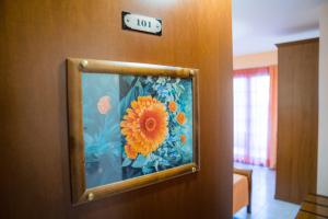 约阿尼纳雅尼公寓旅馆的门上一幅花画