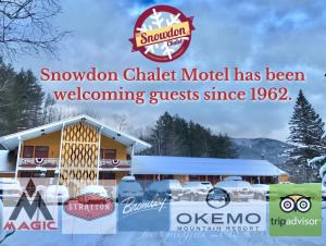 Snowdon Chalet Motel的证书、奖牌、标识或其他文件