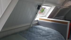阿尔克马尔B&B Alkmaars Toppunt的一间卧室设有一张床和一个窗口