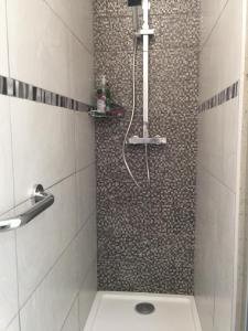 南特T2 hyper centre bord de Loire Parking的浴室配有淋浴和卫生间。