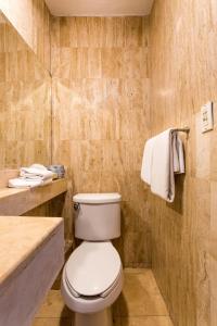 巴亚尔塔港奥拉斯艾塔斯套房公寓酒店的浴室配有白色卫生间和盥洗盆。