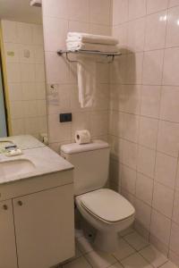 圣地亚哥Alessandria Apart - Coronel Pereira的浴室配有白色卫生间和盥洗盆。