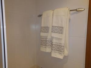 波罗维茨Studio Villa Park 207的浴室提供毛巾架上的毛巾