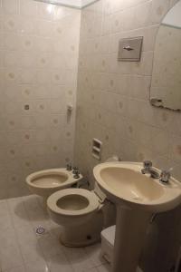 波萨达斯Hotel Vanderloo的一间带卫生间和水槽的浴室