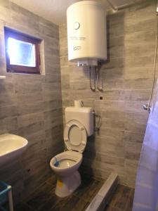 BrdaHolz Haus Banja Luka的一间带卫生间和水槽的浴室