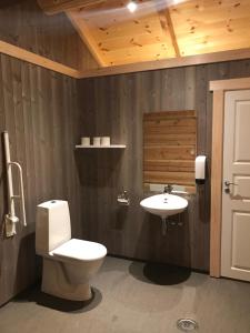 ÅlvundeidCamp Dronningkrona的一间带卫生间和水槽的浴室