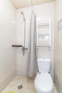 泰拉维Guest house poligloti的白色的浴室设有卫生间和淋浴。