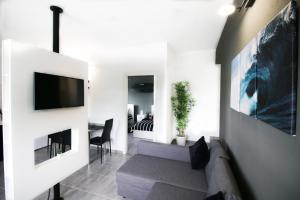 丰卡连特德拉帕尔马Surf House la Palma的带沙发和电视的客厅