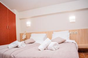 帕拉塔蒙帕拉塔蒙中央酒店的一间卧室配有一张大床和毛巾