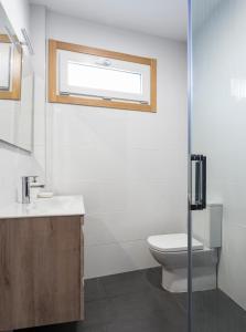 坎加斯德穆拉索APARTAMENTO LUMINOSO EN CANGAS - A的一间带卫生间和水槽的浴室