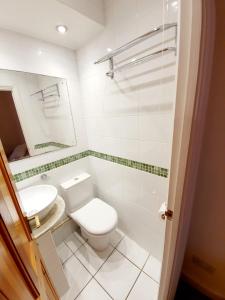 切姆Chelmsford Centre House的白色的浴室设有卫生间和水槽。