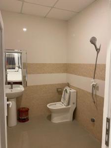 Xóm Nhà MátHoàng Sa Hotel的一间带卫生间和水槽的浴室