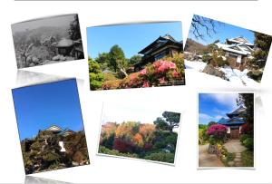 八王子市Kougetsu Sanso -- Moon Villa in Tokyo的秋叶照片的拼贴