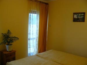 杜博瓦乡卡巴那德尔芬诺尔旅馆的一间卧室配有一张床和一个植物窗户