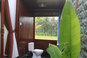 乌布Mancur Guesthouse的一间带卫生间和窗户的浴室