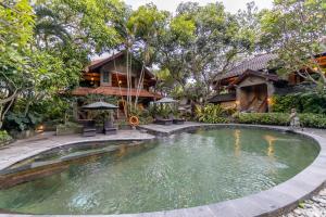 乌布德姆那特巴厘岛度假村的房屋前的游泳池