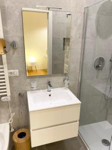 米兰共和住宿加早餐旅馆的一间带水槽和淋浴的浴室