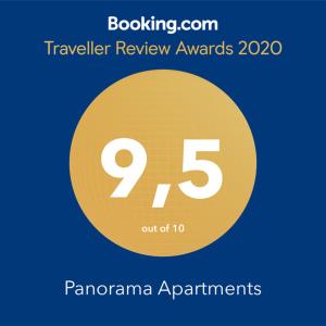 弗洛伊塔Panorama Apartments的黄色圆圈,上面有数字