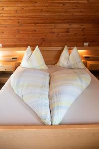 法尔泽斯Haus Pfalzen - Casa Falzes的床上有2个枕头