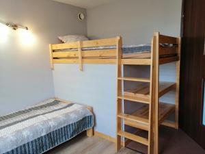 索利纳Apartament TARA的配有一张双层床的客房内的一张双层床