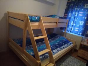 马里博尔Sunrise Home的卧室内的一张双层床,带梯子