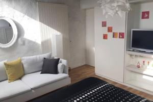 Joline private guest apartment downtown Nidau的电视和/或娱乐中心