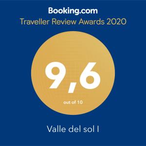帕哈雷斯Valle del sol I的黄色圆圈读旅行评审奖的标志