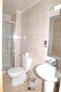 伦敦维京酒店的浴室配有白色卫生间和盥洗盆。