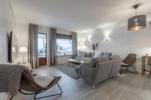 HafsloSagi 3 Exclusive Private Apartment的客厅配有沙发和桌子