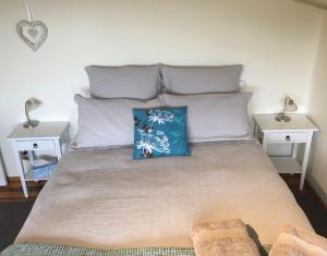 瓦纳卡米切拉农场公寓的一间卧室配有一张带2个床头柜的大床