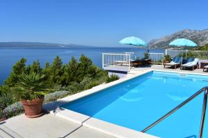 布雷拉Guest House Vineyard oaza的享有水景的游泳池