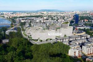 克拉科夫Wislane Tarasy 2.0 by Atrium Apartments的城市空中景观和建筑