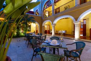 Hotel Boutique Casa Don Gustavo, Campeche餐厅或其他用餐的地方