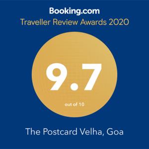 果阿旧城The Postcard Velha, Goa的黄色圆圈,上面有数字
